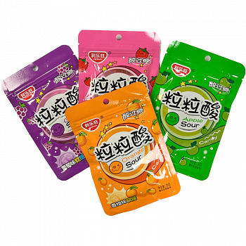 Кислые конфеты "LILEWANG" ассорти вкусов 20гр 1шт/20уп
